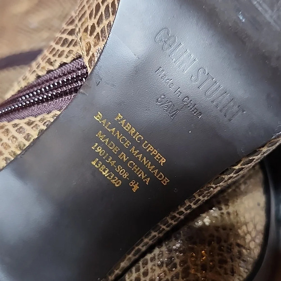 Colin Stuart Snake Print Knee-High Boots – Women’s Size 8.5 Heeled Zip Up - Picture 7 of 7